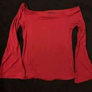 Urban heritage off shoulder long sleeve top